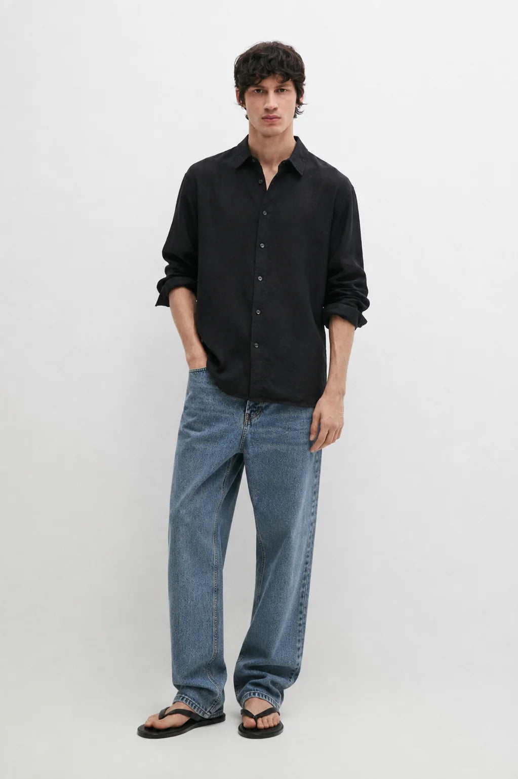 Pure Linen Straight Fit Pants