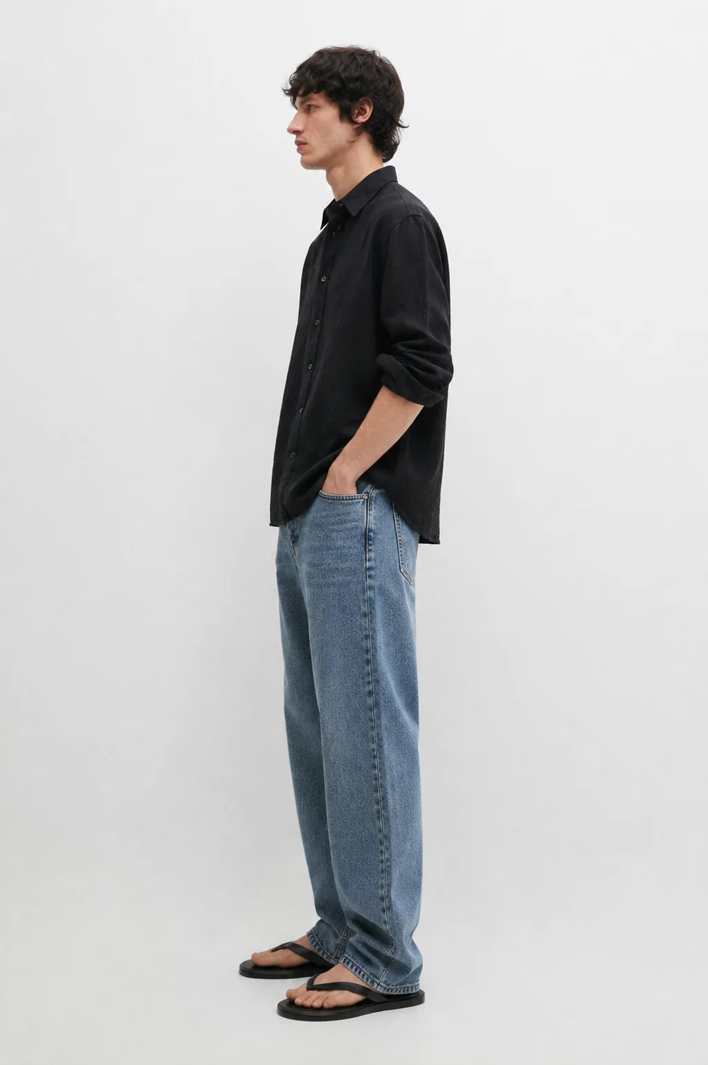 Pure Linen Straight Fit Pants